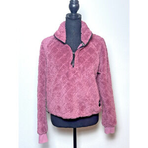 Calvin Klein Performance Fleece Fall Pullover Quarter Zip Pullover Burgundy